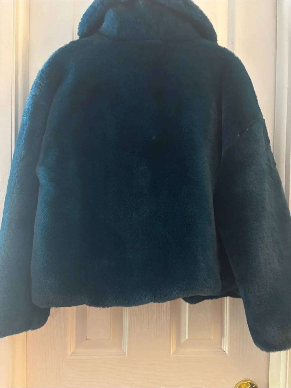 Teal Faux fur jacket